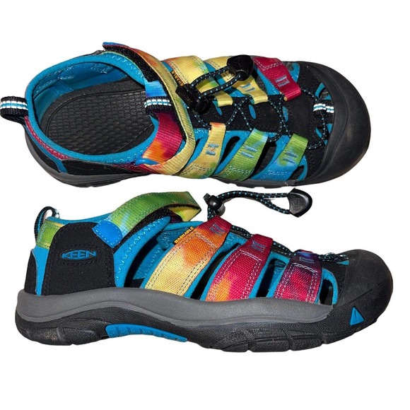 Keen Newport H2 Kids Size 4 Rainbow Tie Dye 1018441 Sandals Water Shoes Outdoor - Picture 3 of 6